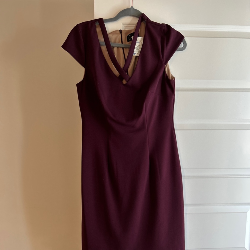 Burgundy dress with a purple tint